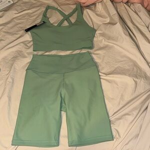NWT First Division Sage Green Workout Set